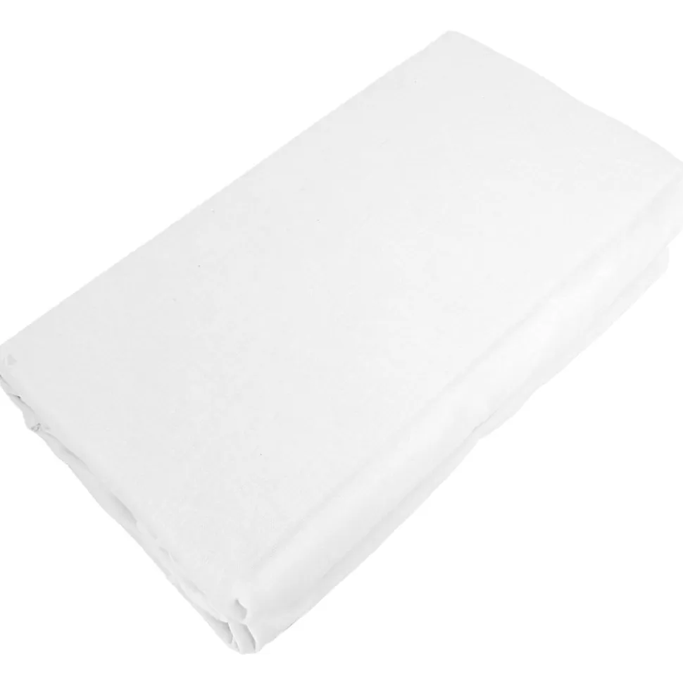 Drap housse PALACE pur coton lavé 90x190 cm bonnet 30 cm uni blanc neige