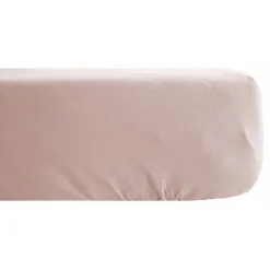 Drap housse Palace pur coton teint lavé 63 fils/cm² Vent du sud - Palace Rose - 160 x 200 cm bonnet de 35 cm