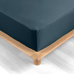 Drap Housse Percale Bonnet 30 Cm 200x160cm bleu