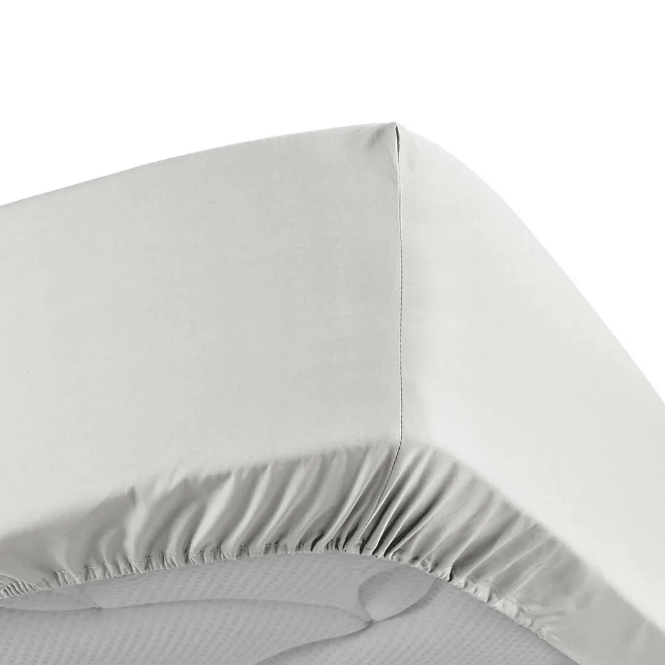 Drap Housse Percale Bonnet 30 Cm 190x140cm Blanc