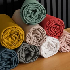 Drap Housse Percale Bonnet 30 Cm 190x140cm Blanc