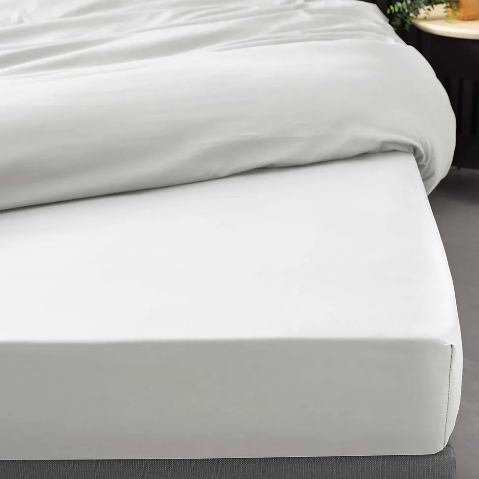 Drap Housse Percale Bonnet 30 Cm 190x140cm Blanc