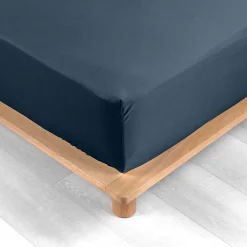 Drap Housse Percale Bonnet 30 Cm 190x90cm bleu