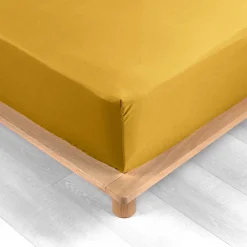 Drap Housse Percale Bonnet 30 Cm 200x160cm jaune