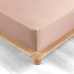 Drap Housse Percale Bonnet 30 Cm 190x140cm Rose