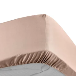 Drap Housse Percale Bonnet 30 Cm 190x140cm Rose