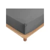 Drap Housse Percale Bonnet 30 Cm 200x160cm anthracite