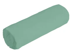 Drap housse percale de coton 80 fils/cm² - 160 x 200 cm - Bonnet 30 cm - Vert amande - AGAMI de PALACIO