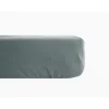 Drap housse percale pur coton peigné longues fibres 80 fils/cm² avec bonnet de 35 cm Vent du sud - Lichen - 80 x 200 cm bonnet de