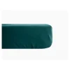 Drap housse percale pur coton peigné longues fibres 80 fils/cm² avec bonnet de 35 cm Vent du sud - Bleu canard - 90 x 190 cm bonne