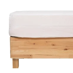 Drap housse Priscia blanc 160x200cm - Atmosphera