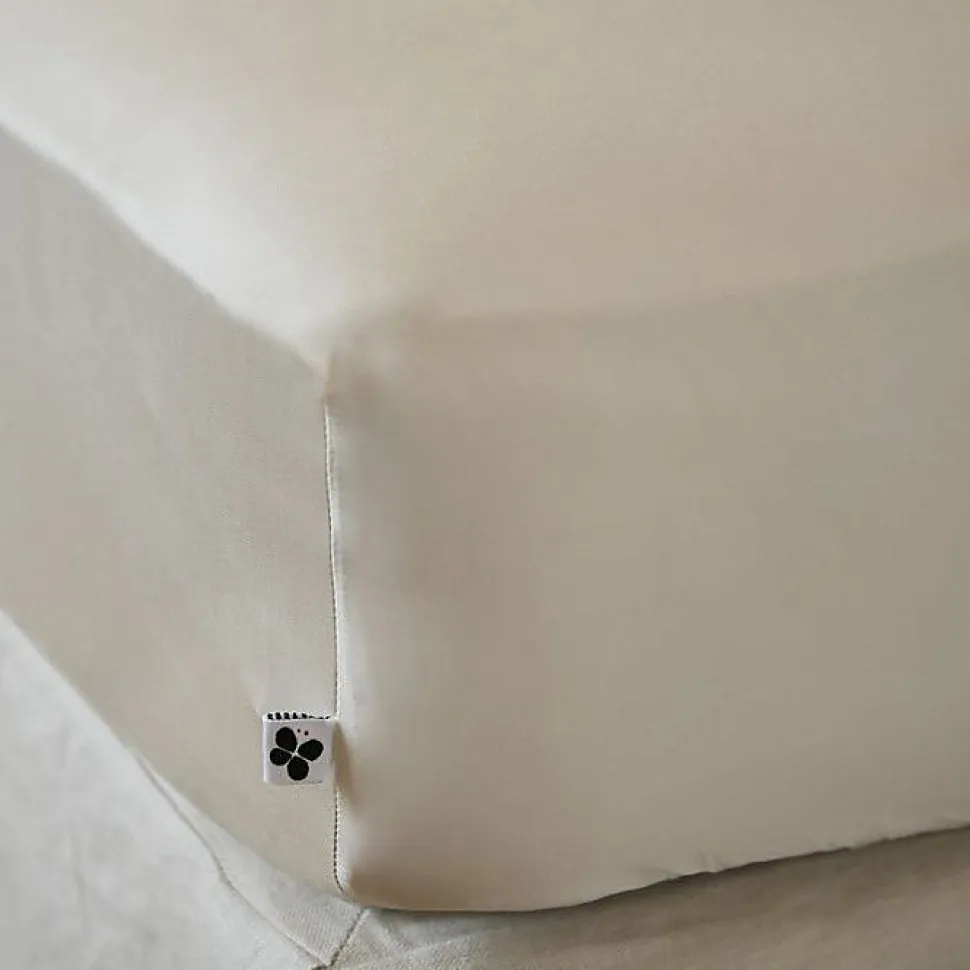 Drap housse "Salomé" Viscose de bambou 120 fils/cm² toutes dimensions - Salomé Pampa - 180 x 200 cm bonnet de 30 cm