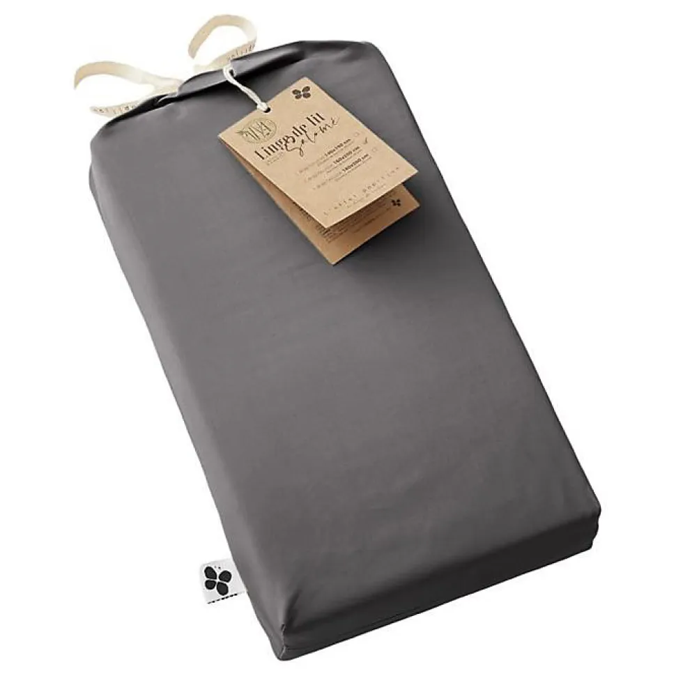Drap housse "Salomé" Viscose de bambou 120 fils/cm² toutes dimensions - Salomé Granit - 180 x 200 cm bonnet de 30 cm