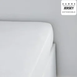 Drap housse TODAY Essential - 160 x 200+25 cm - 1 personne - 100% Coton jersey - Craie