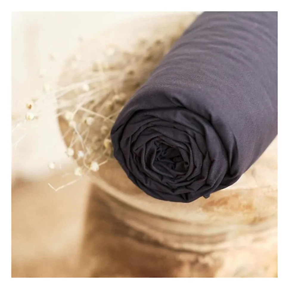 Drap housse TODAY Essential - 140 x 190 cm - 2 personnes - 100% Coton uni - Fusain