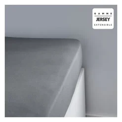 Drap housse TODAY Essential - 140 x 190+25 cm - 1 personne - 100% Coton jersey - Acier