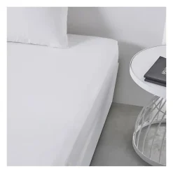 Drap housse TODAY Essential - 140 x 200+30 cm - 2 personnes - 100% Coton uni - Craie