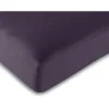 Drap housse toutes dimensions 100% Coton/57 fils/cm² - Prune - 140 x 190 cm