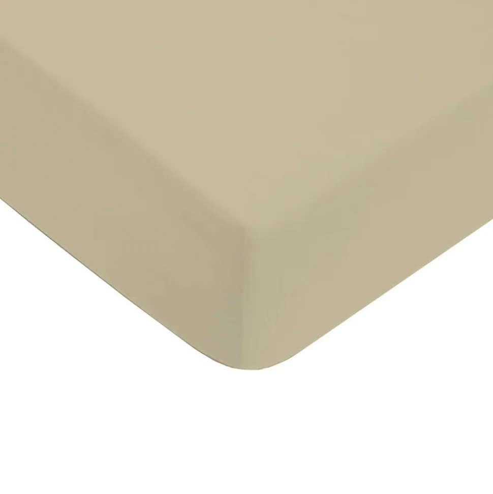 Drap housse uni en coton 57 fils 180x200cm