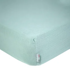 Drap housse uni en gaze de coton