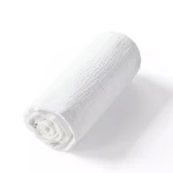 Drap housse uni en gaze de coton