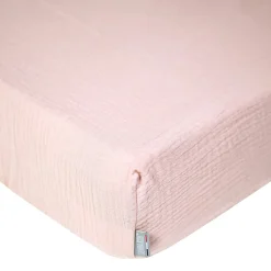 Drap housse uni en gaze de coton