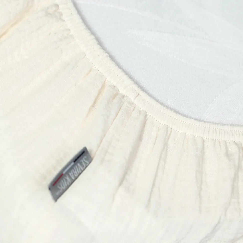 Drap housse uni en gaze de coton