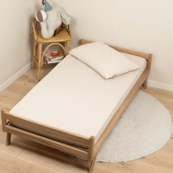 Drap housse uni en gaze de coton