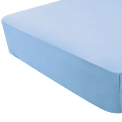 Drap housse uni en jersey (40x80 cm - Bleu ciel)
