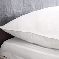 Drap housse uni 160x200 cm MILA 100% polyester micro lavée blanc