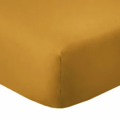 Drap housse 160x200 +35 cm 100% coton 57 fils safran