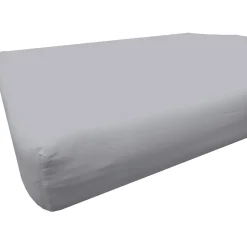 Drap housse 180x200 +30 cm 100% coton bio 57 fils gris