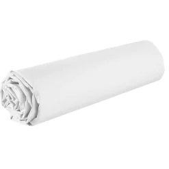 Drap housse 90x190 +35 cm Coton 57 fils Blanc