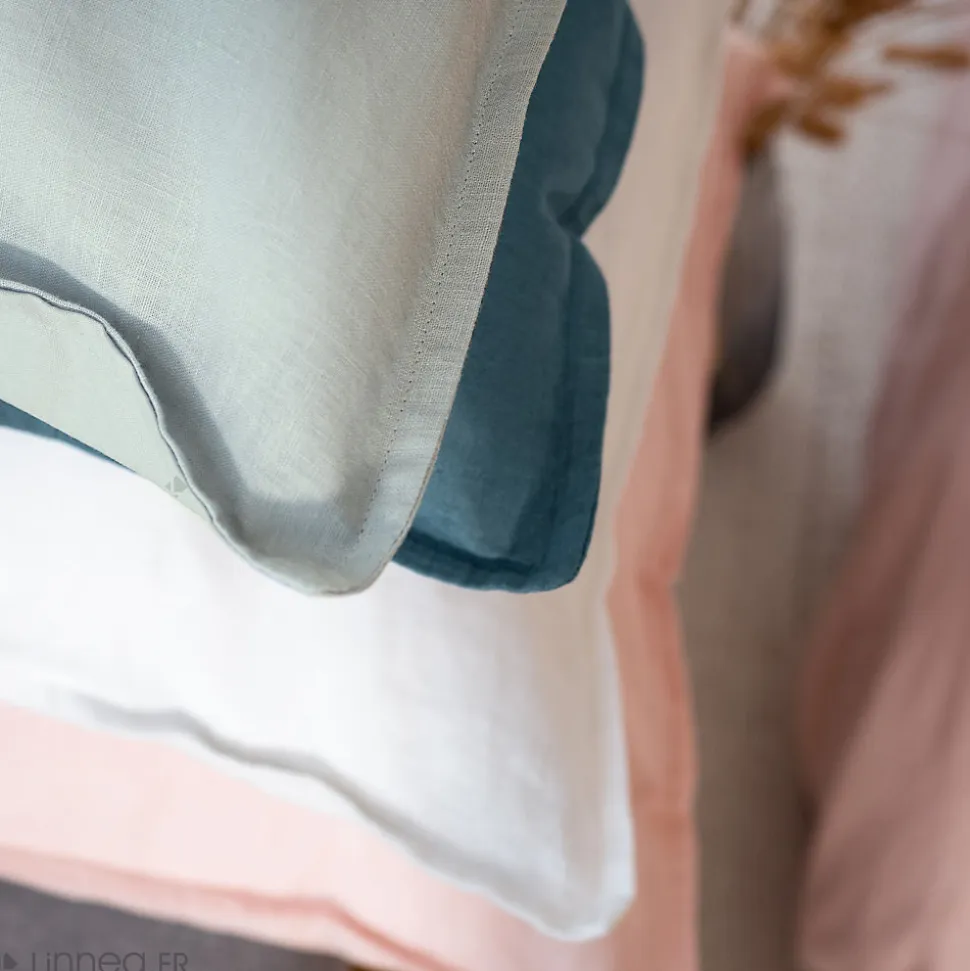 Drap housse 140x190 cm coton lavé LINO gris