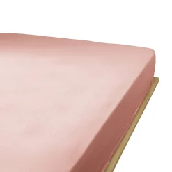 Drap housse 140x190 cm en Gaze de coton Rose