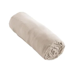 Drap housse 90x190 cm en Gaze de coton Naturel