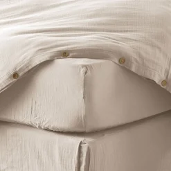 Drap housse 90x190 cm en Gaze de coton Naturel
