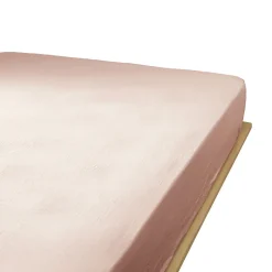 Drap housse 140x190 cm en Gaze de coton Guimauve