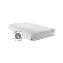 Drap percale de coton 180 x 290 cm (180x290 cm - Blanc)