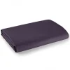 Drap plat 100% Coton / 57 fils/cm² - Prune - 180 x 290 cm pour lit 1 place