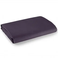 Drap plat 100% Coton / 57 fils/cm² - Prune - 180 x 290 cm pour lit 1 place
