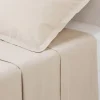 Drap plat - percale - beige lin - 240x290 cm - Atmosphera