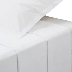 Drap plat - percale - blanc - 240x290 cm - Atmosphera