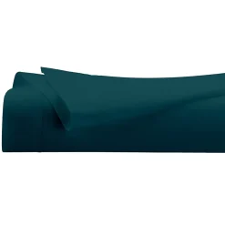 Drap plat - percale - bleu - 180x290 cm - Atmosphera