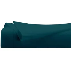 Drap plat - percale - bleu - 240x290 cm - Atmosphera