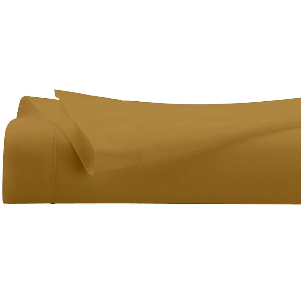 Drap plat - percale - mordoré - 180x290 cm - Atmosphera