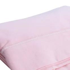 Drap plat avec point bourdon (120x180 cm - Rose Clair)