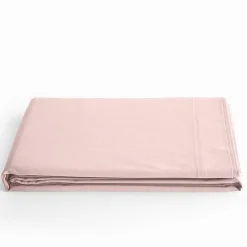 Drap plat Coton Pur Prémium 180x290 cm Rose dragée