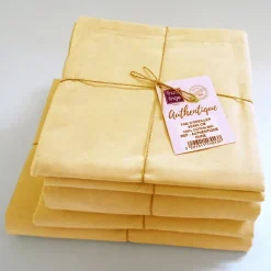 Drap plat en 100% coton biologique (240x300 cm - Jaune)