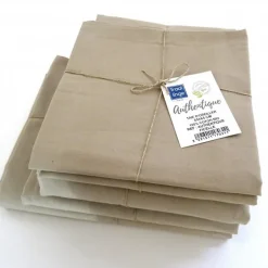 Drap plat en 100% coton biologique (280x300 cm - Ficelle)